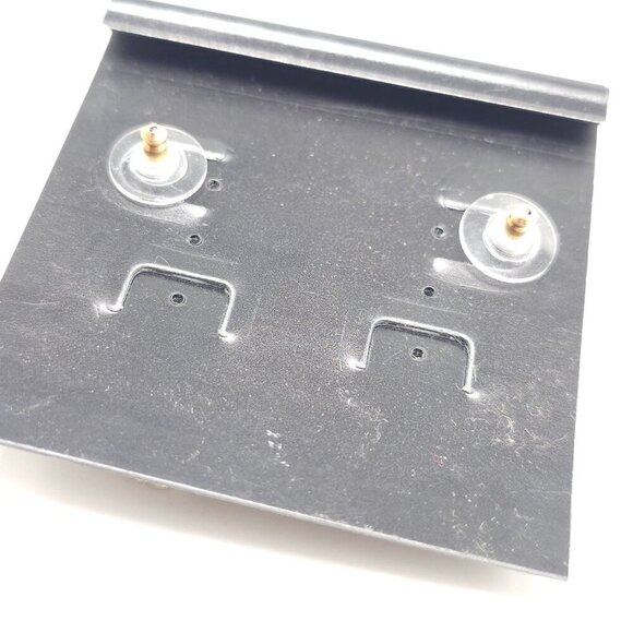 Darlene Group Gold Silver Drop Earrings With Blue Orange Rhinestone Crystals - Picture 2 of 4